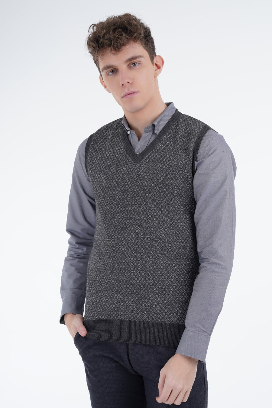 Charcoal Sleeveless Sweater