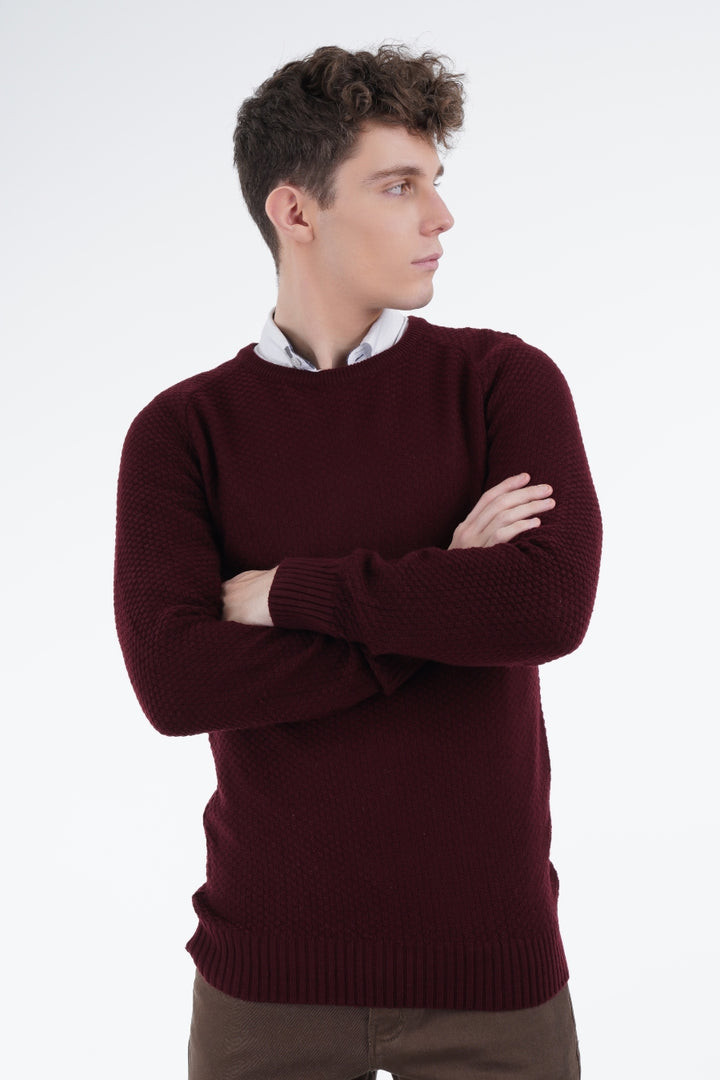 Maroon Knit Sweater Equator