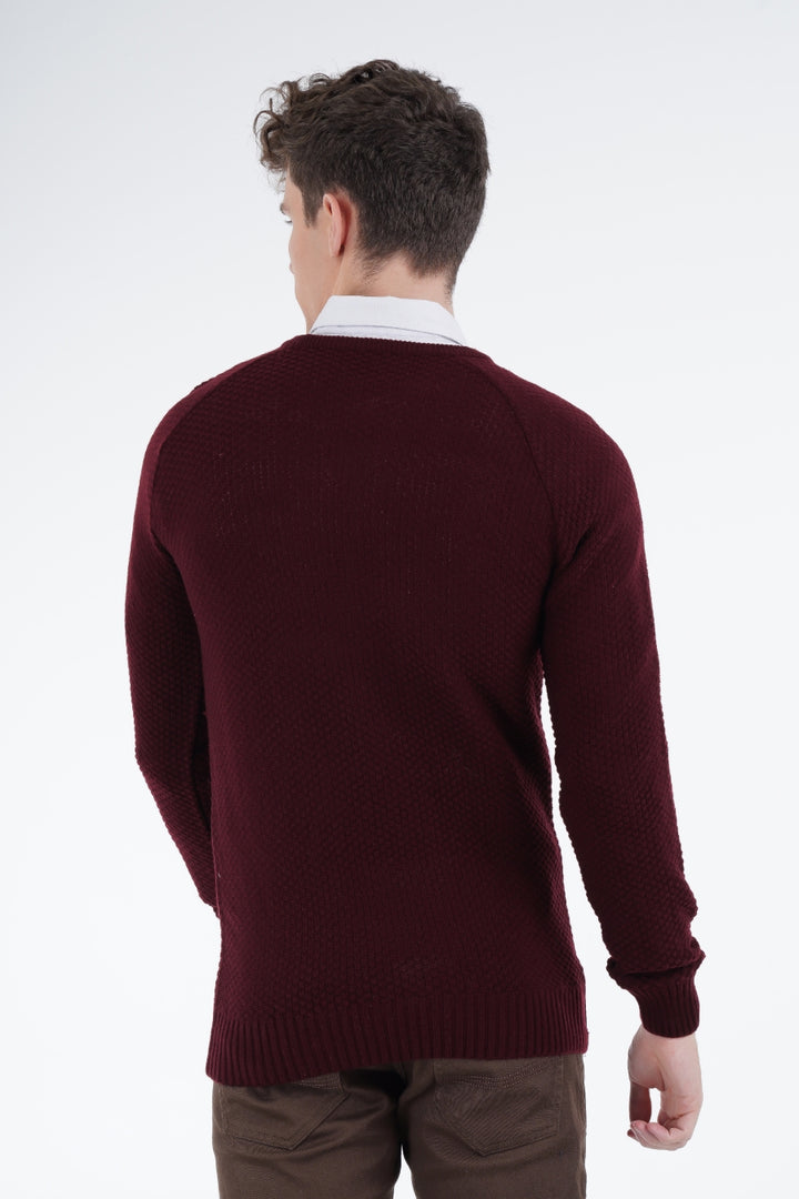 Maroon Knit Sweater Equator