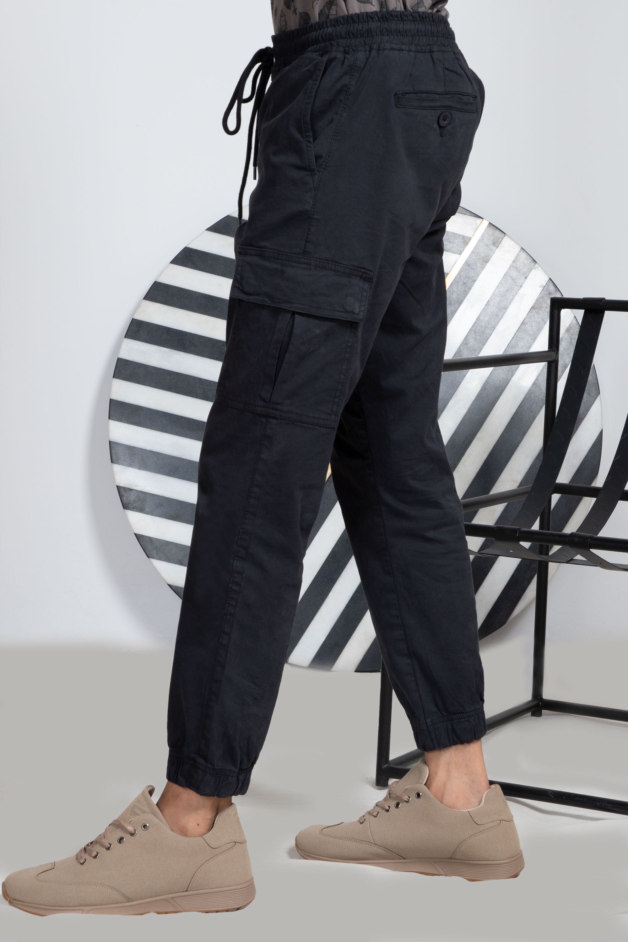 Buy Clubbuzz Men's Black Cargo Pant | Casual Multi Pockets Straight Slacks  Long Trousers for Men -36 at Amazon.in