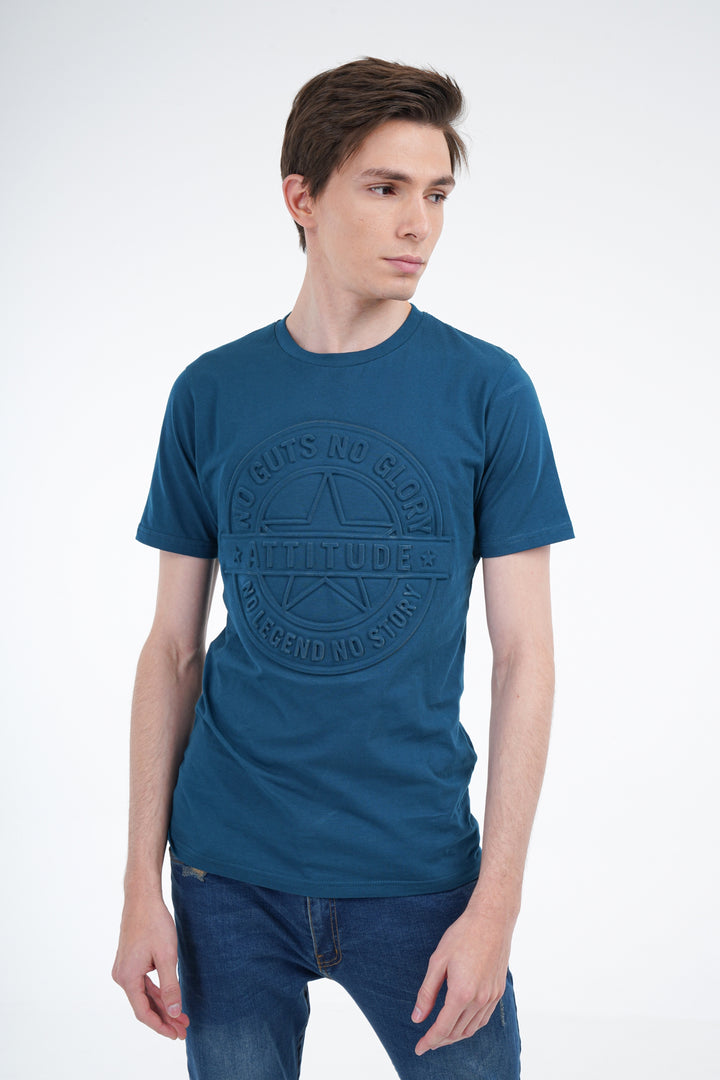 Teal Half Sleeve T-Shirt Equator