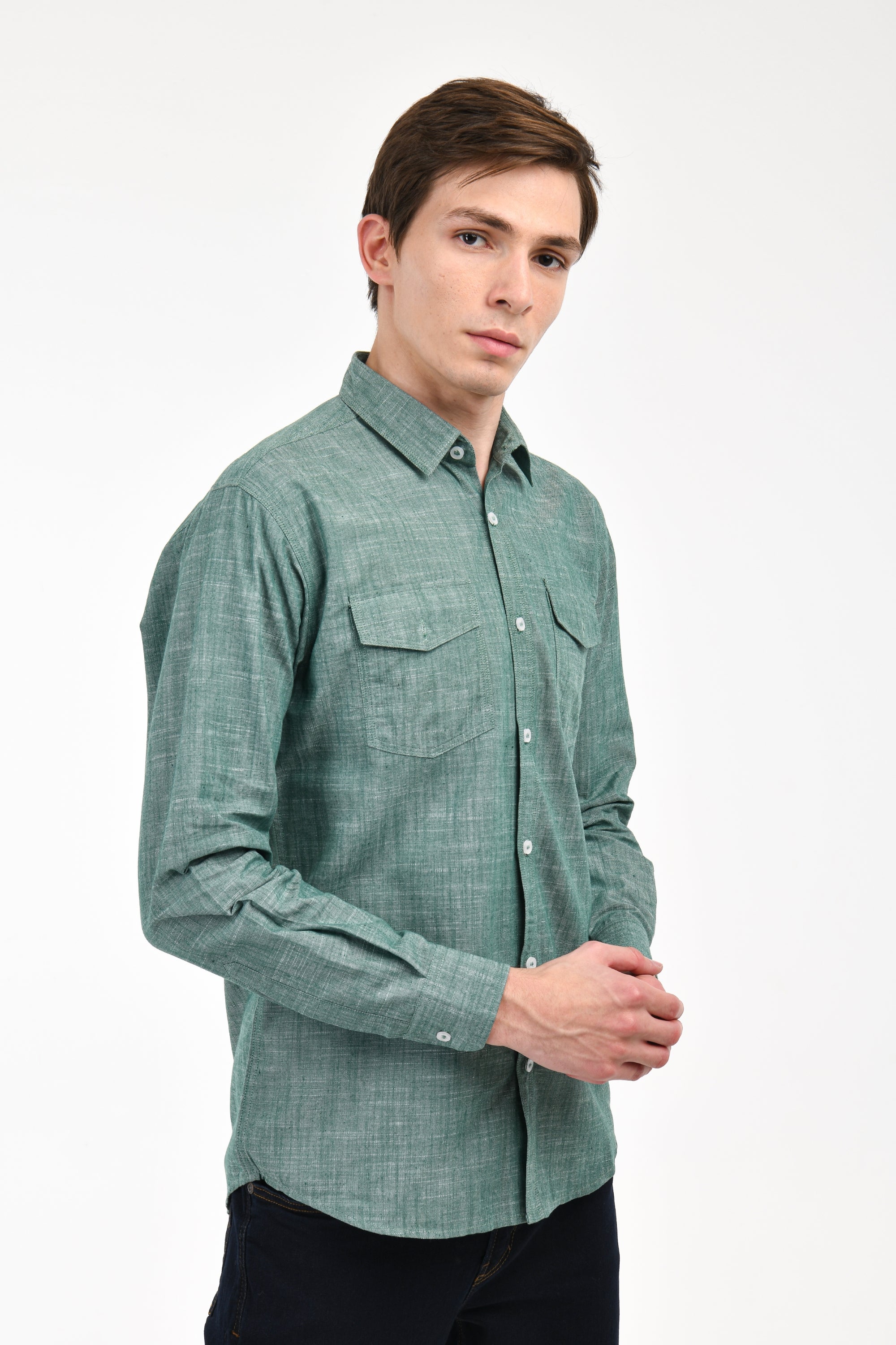 Green Melange Shirt