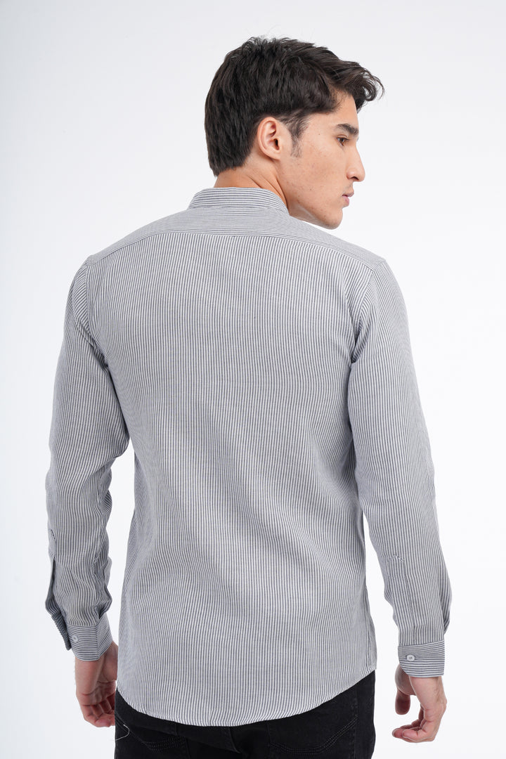 Grey Pinstripe Shirt Equator