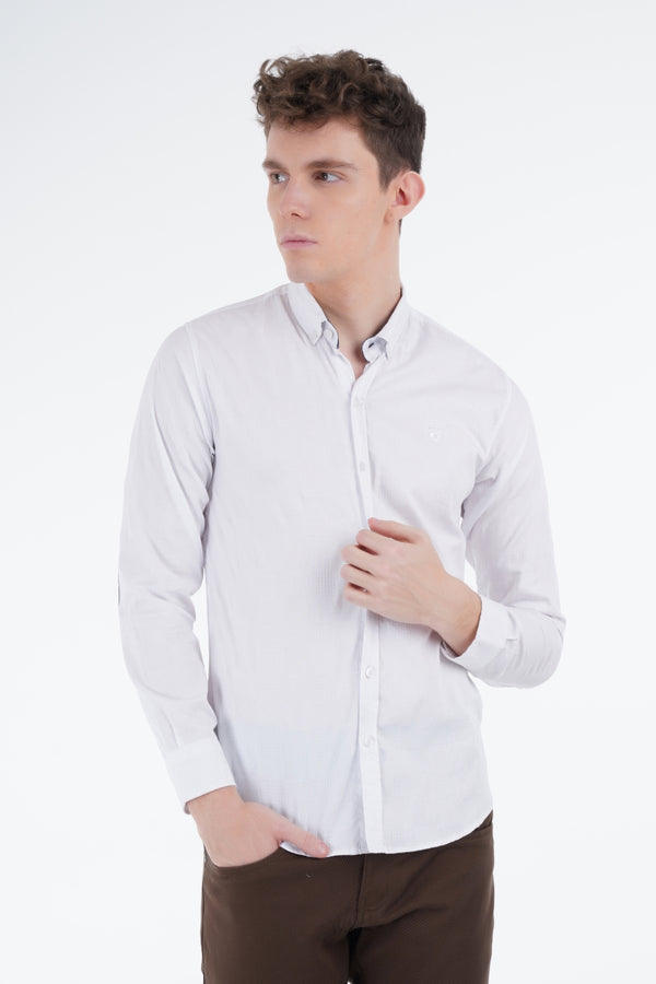 White Textured Shirt Equator