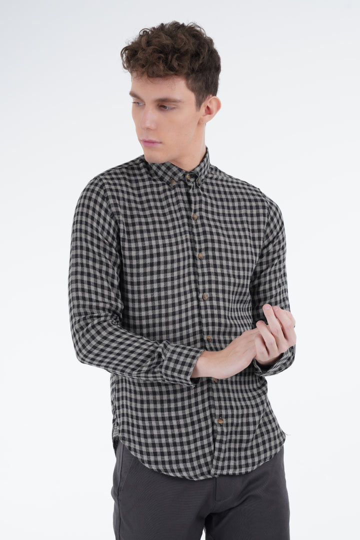 Green Pincheck Shirt Equator