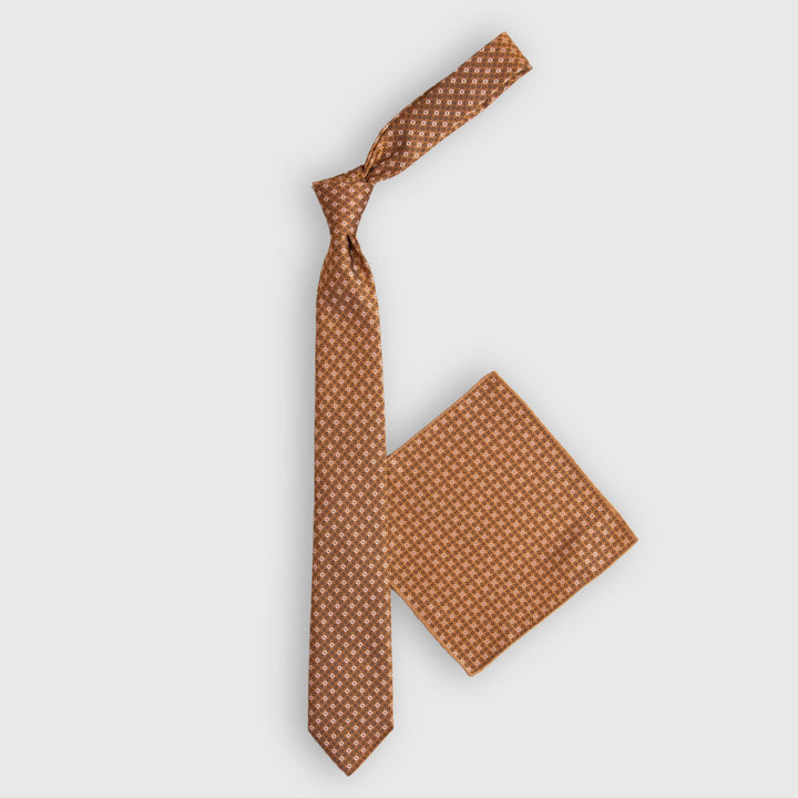 Brown Printed Tie Equator