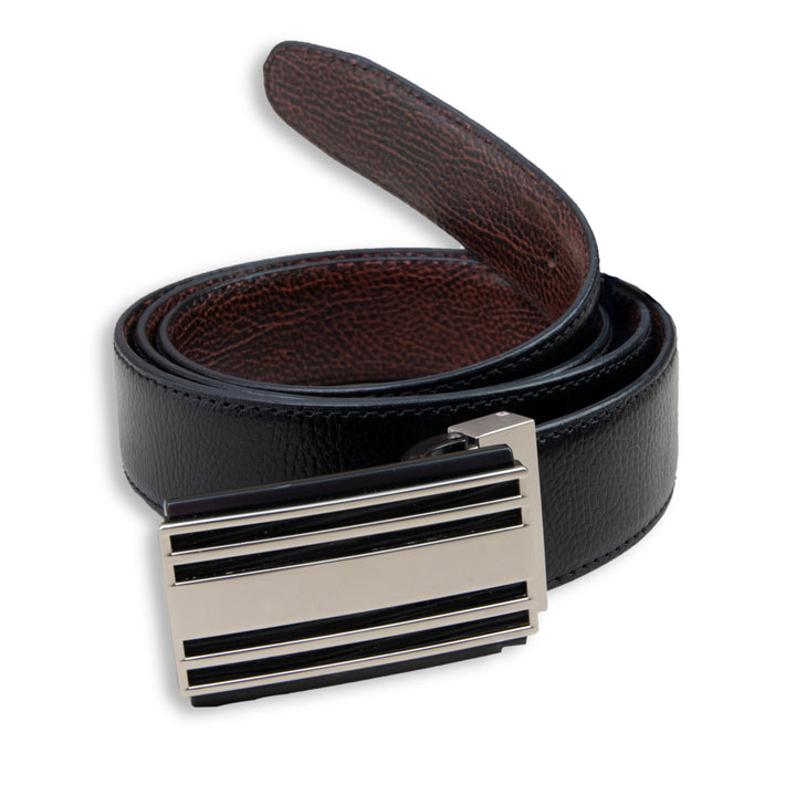 Black Creased Effect Belt Equator