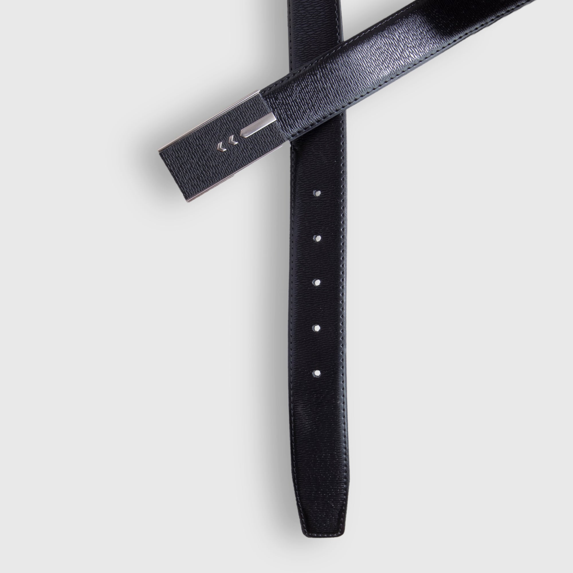 Black Textured Belt