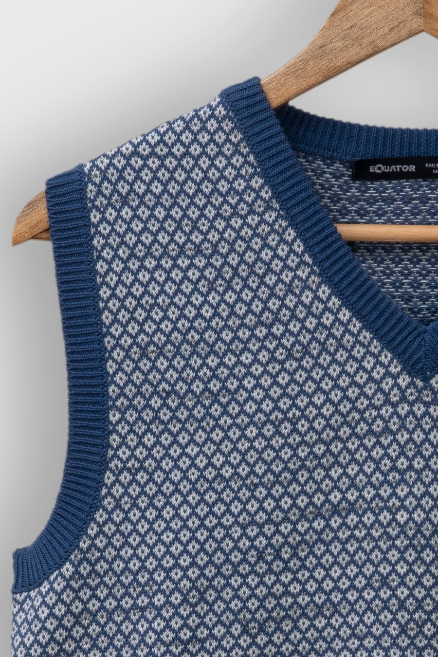 Blue Stencilled Sweater