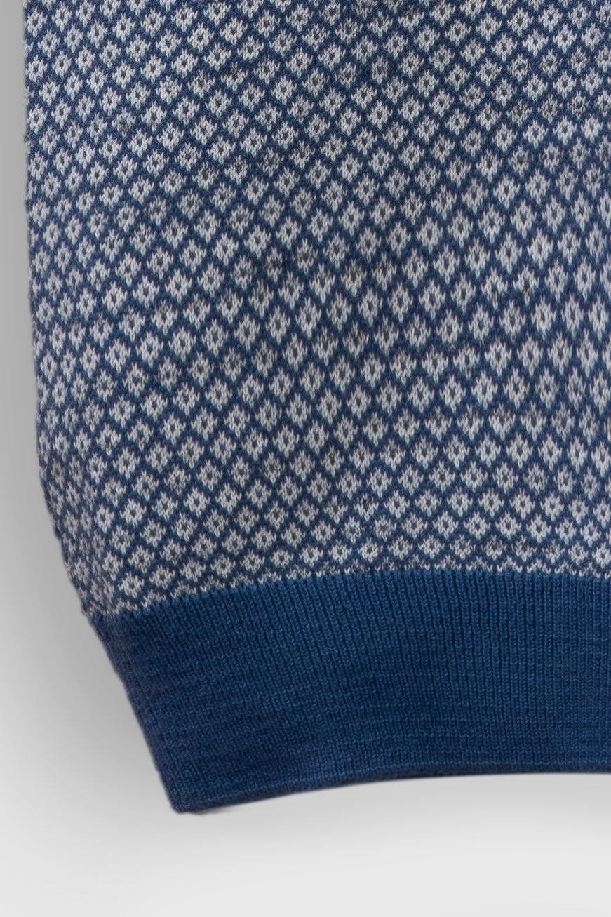 Blue Stencilled Sweater