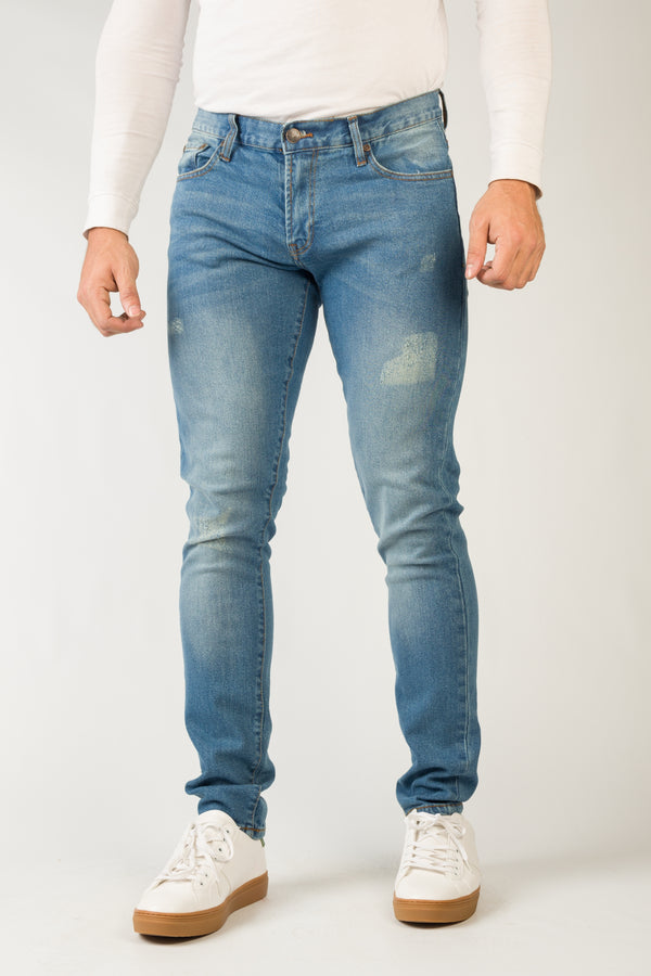 Slim Fit Tampered Blue Jeans Equator