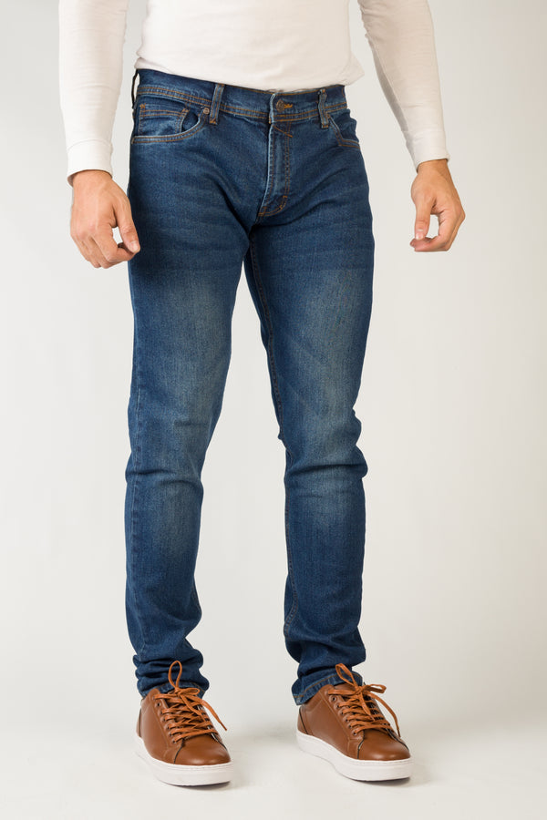 Slim Fit Faded Denim Jeans Equator