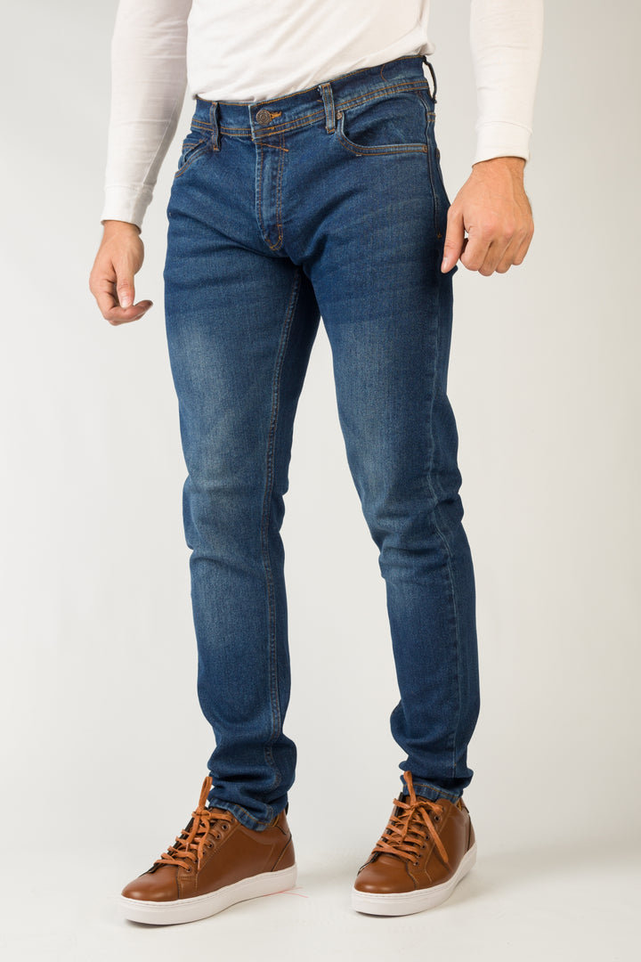 Slim Fit Faded Denim Jeans Equator