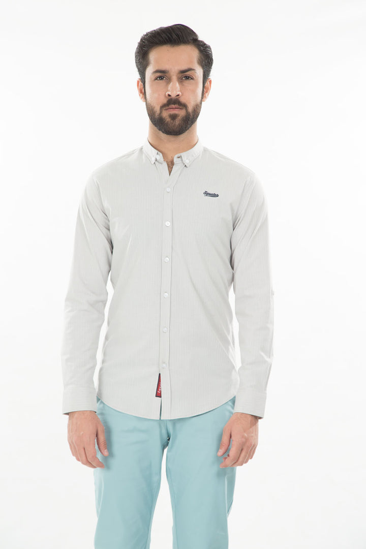 Grey Casual Shirt FS Slim Fit Equator