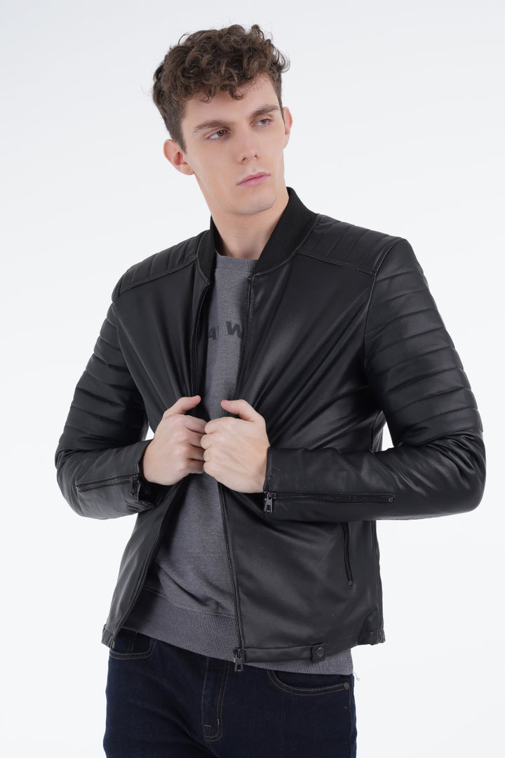 Quilted Biker Jacket Equator