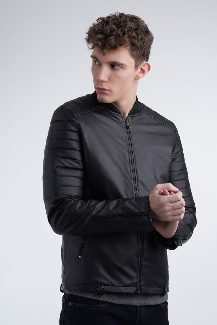 Quilted Biker Jacket Equator