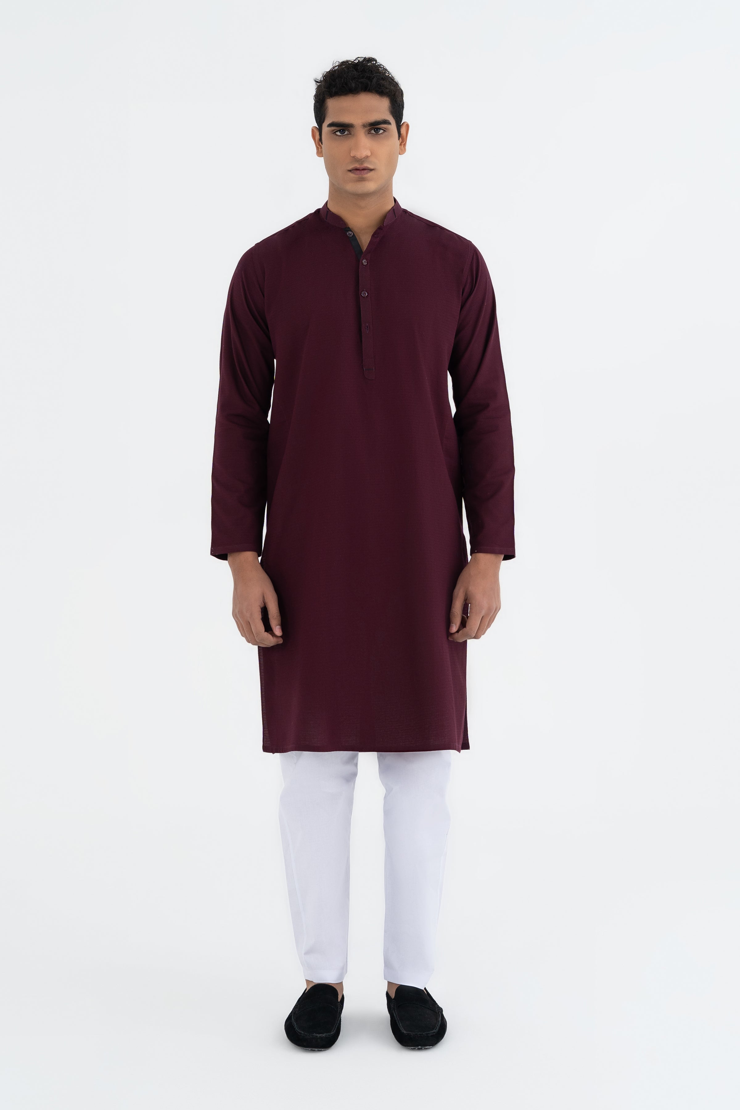 Maroon Traditional Kurta