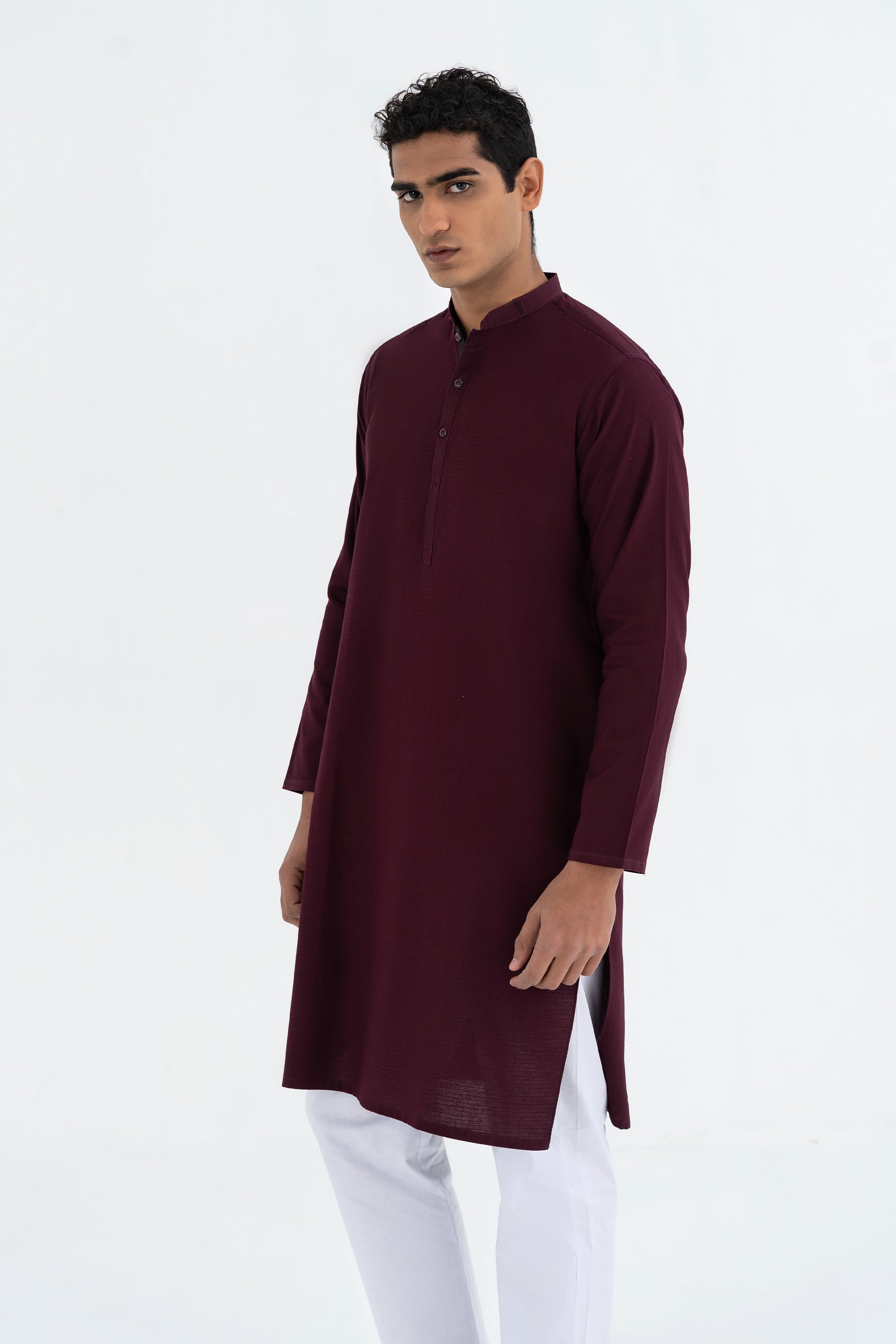 Maroon Traditional Kurta