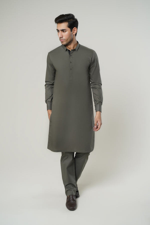 Olive Kurta Trouser