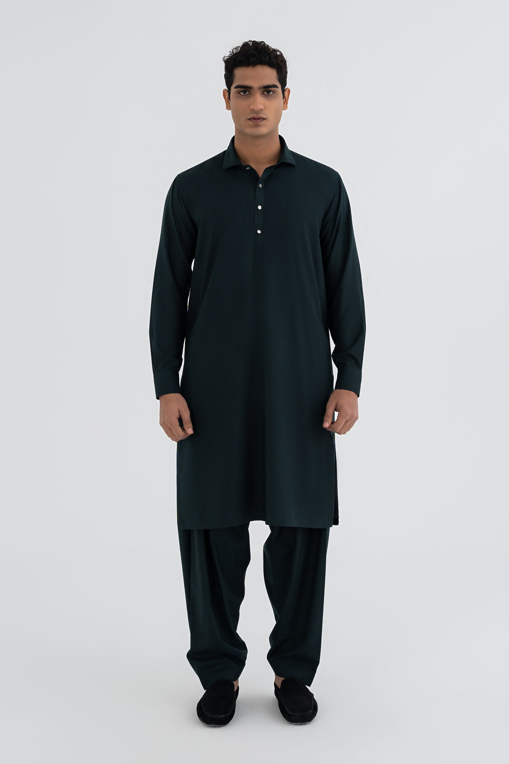Plain Dark Green Shalwar Kameez – Equator Stores