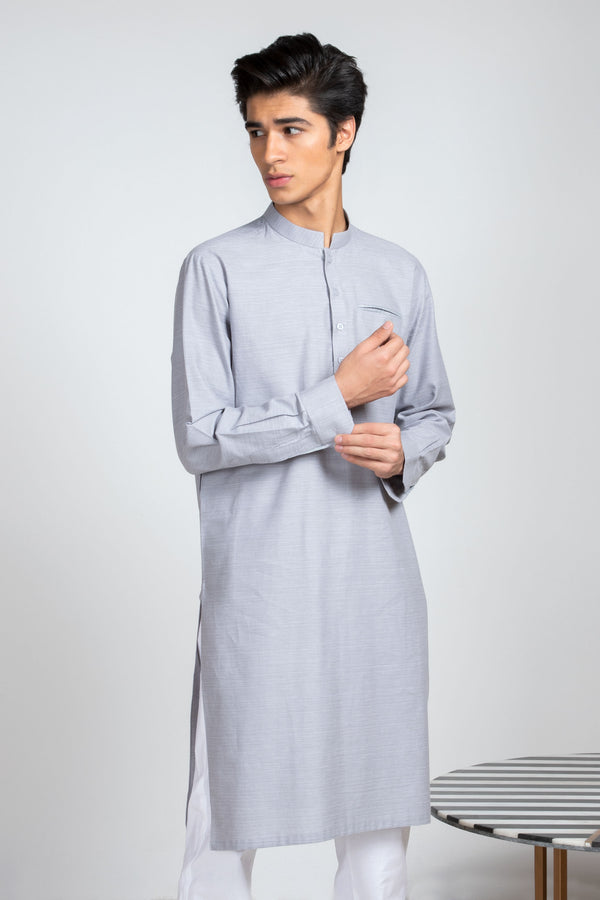 Grey Qaftaan Kurta Equator