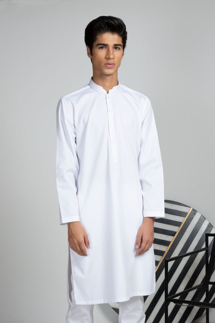 White Qaftaan Kurta Equator