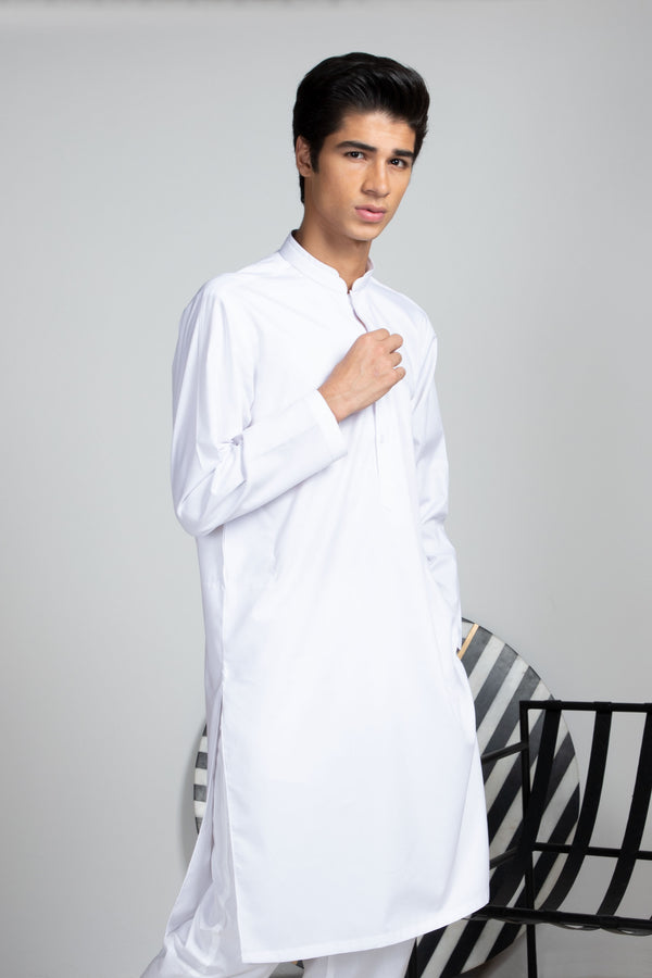 White Qaftaan Kurta Equator