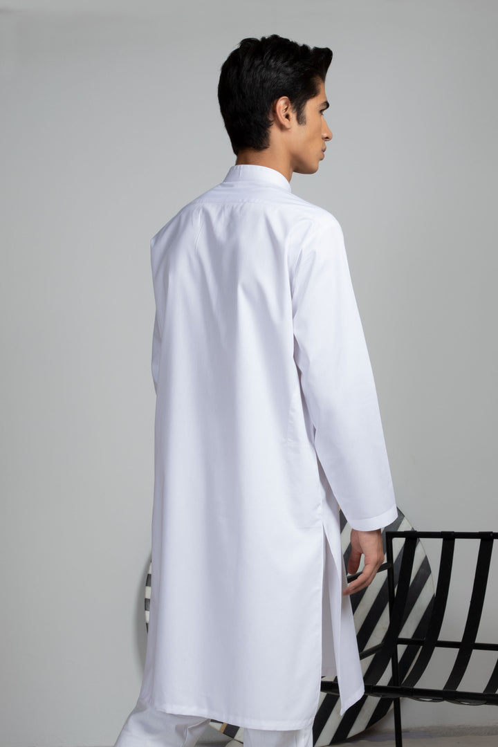 White Qaftaan Kurta Equator