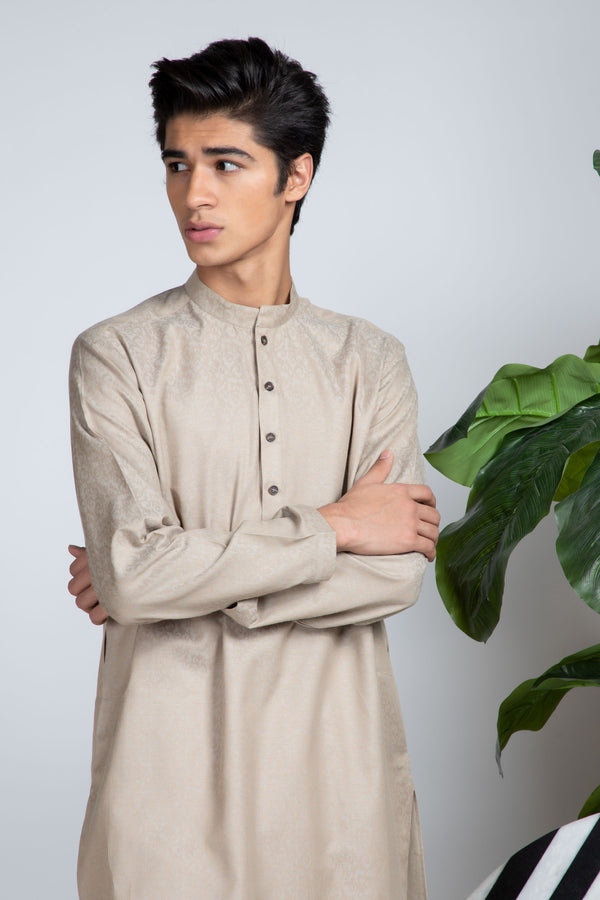 Tan Qaftaan Kurta Equator