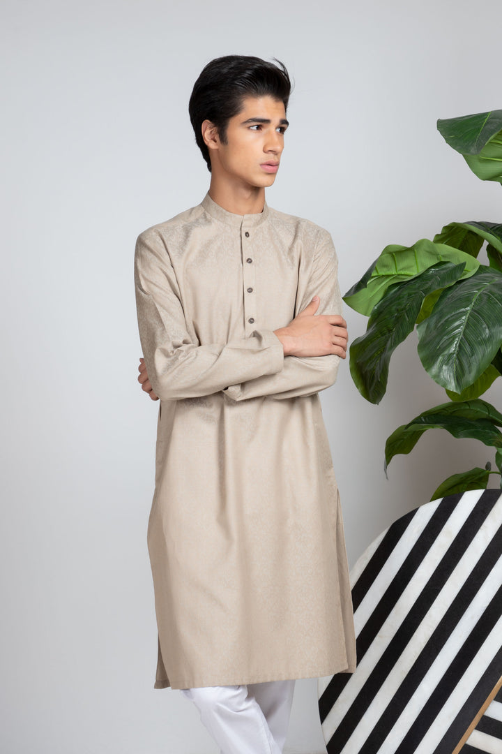 Tan Qaftaan Kurta Equator