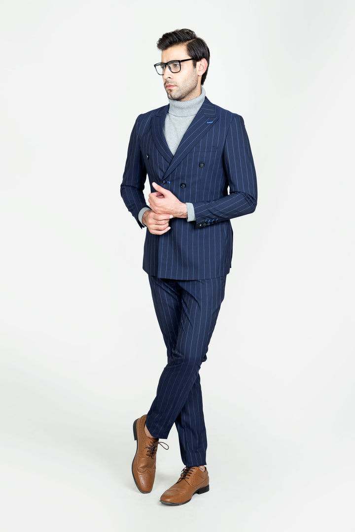 Blue Lined Suit-2Pcs Equator