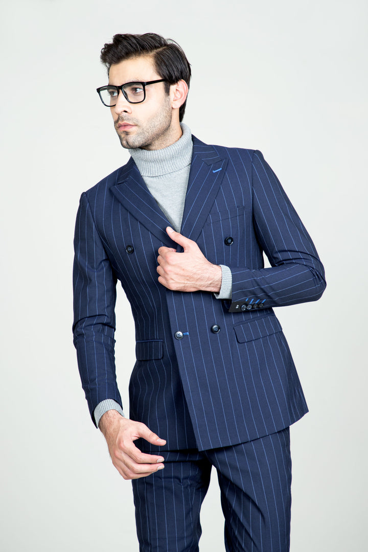 Blue Lined Suit-2Pcs Equator