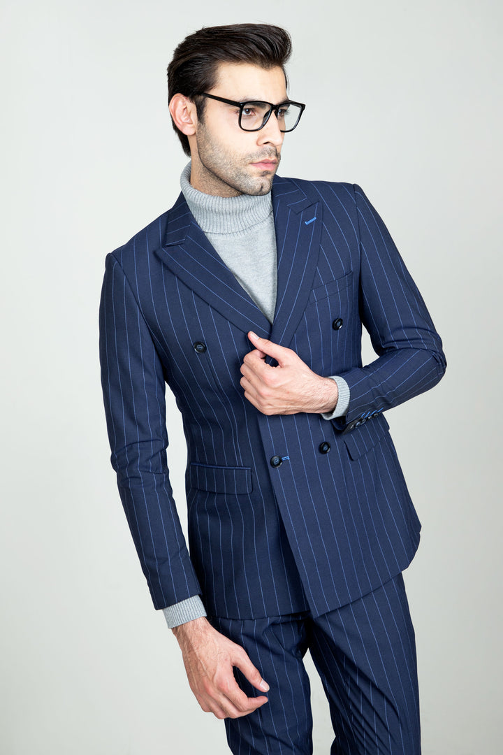 Blue Lined Suit-2Pcs Equator