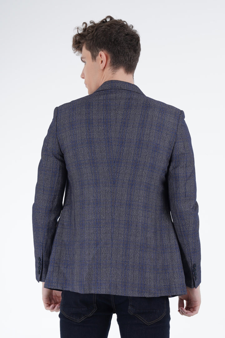 Blue Glen Check Coat Equator