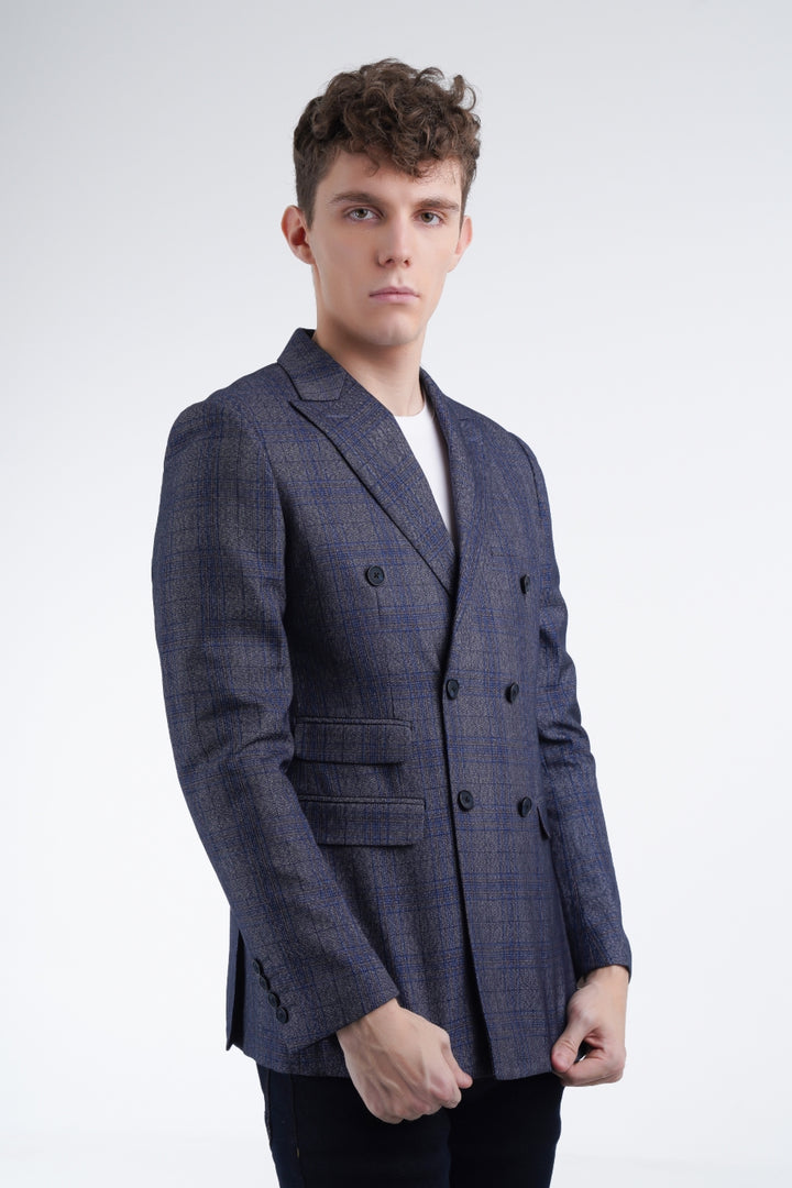 Blue Glen Check Coat Equator