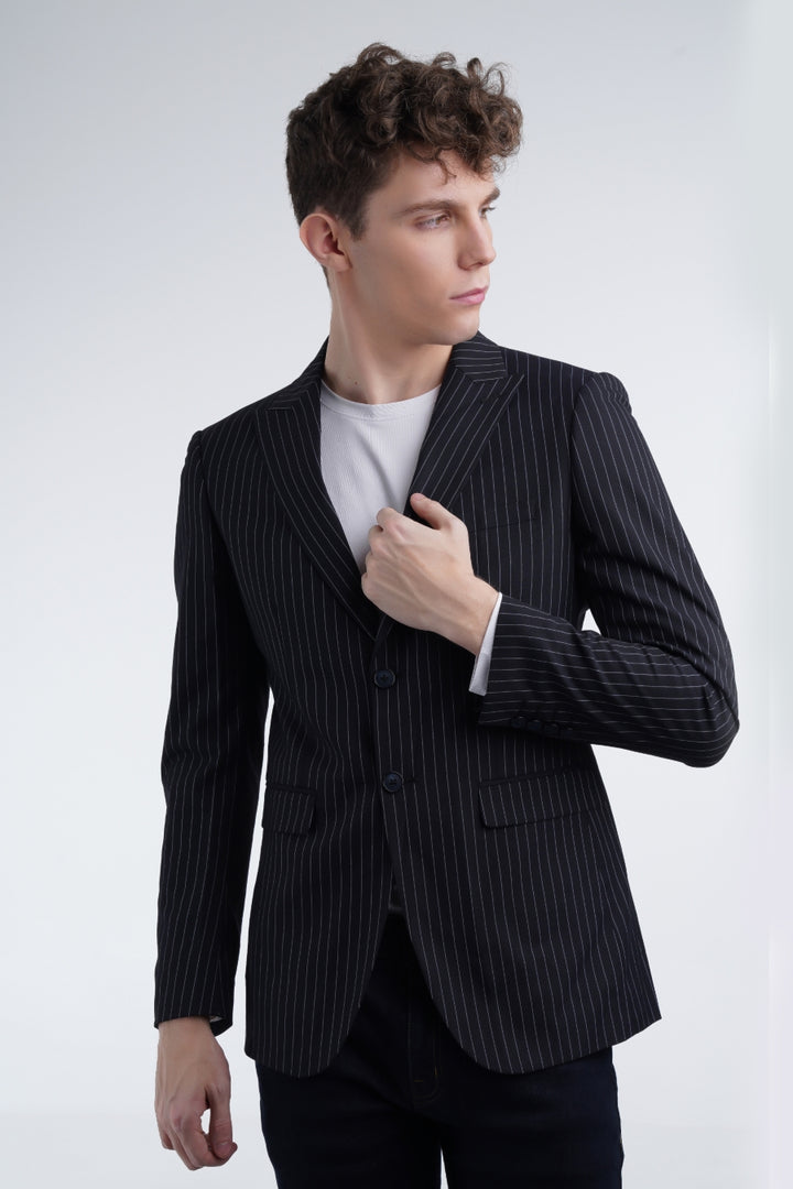 Striped Formal Coat Equator