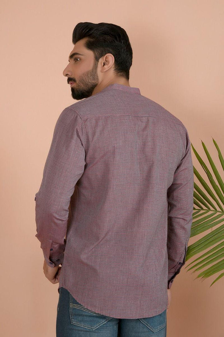 MAROON PINSTRIPE SHIRT - Equator Stores