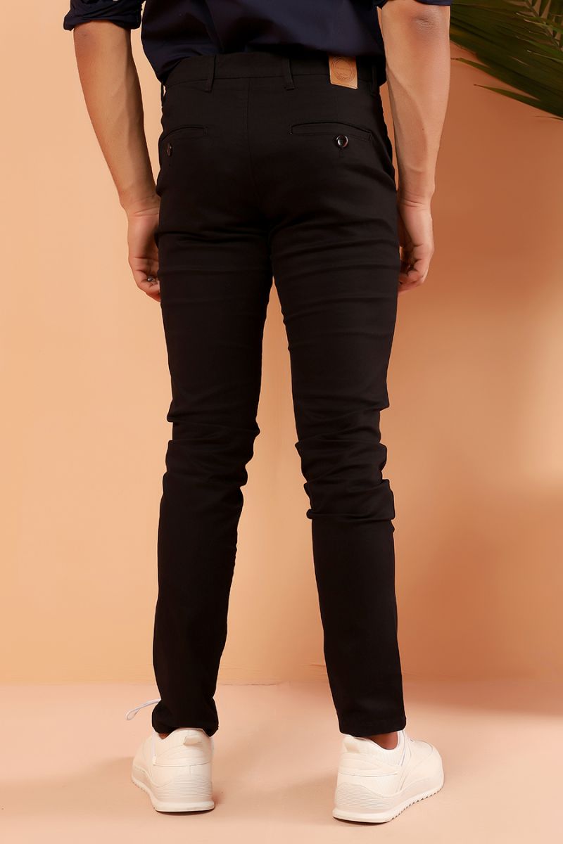 Sable Black Chino Fashion Pants Equator