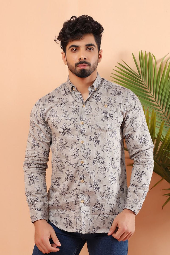 Grey Casual Shirt FS Regular Fit Equator