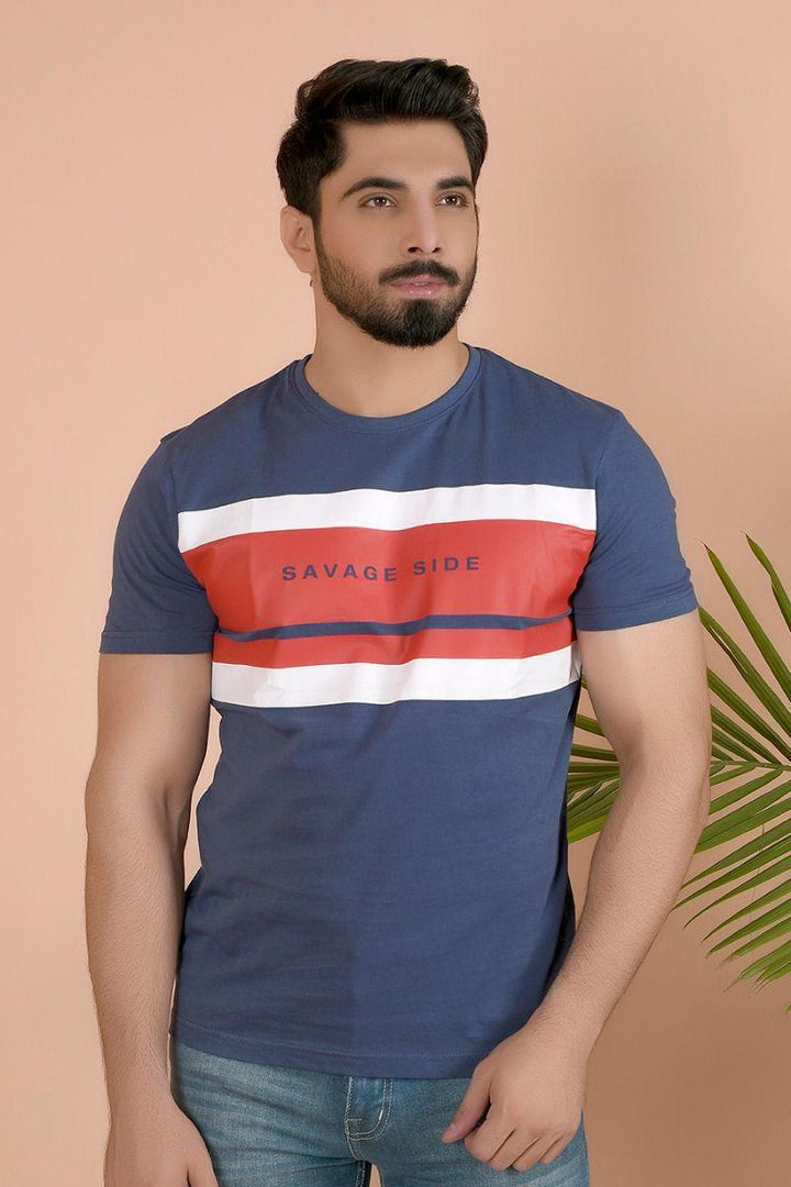 NAVY SAVAGE T-SHIRT - Equator Stores