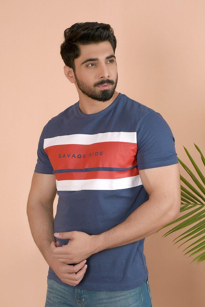 NAVY SAVAGE T-SHIRT - Equator Stores