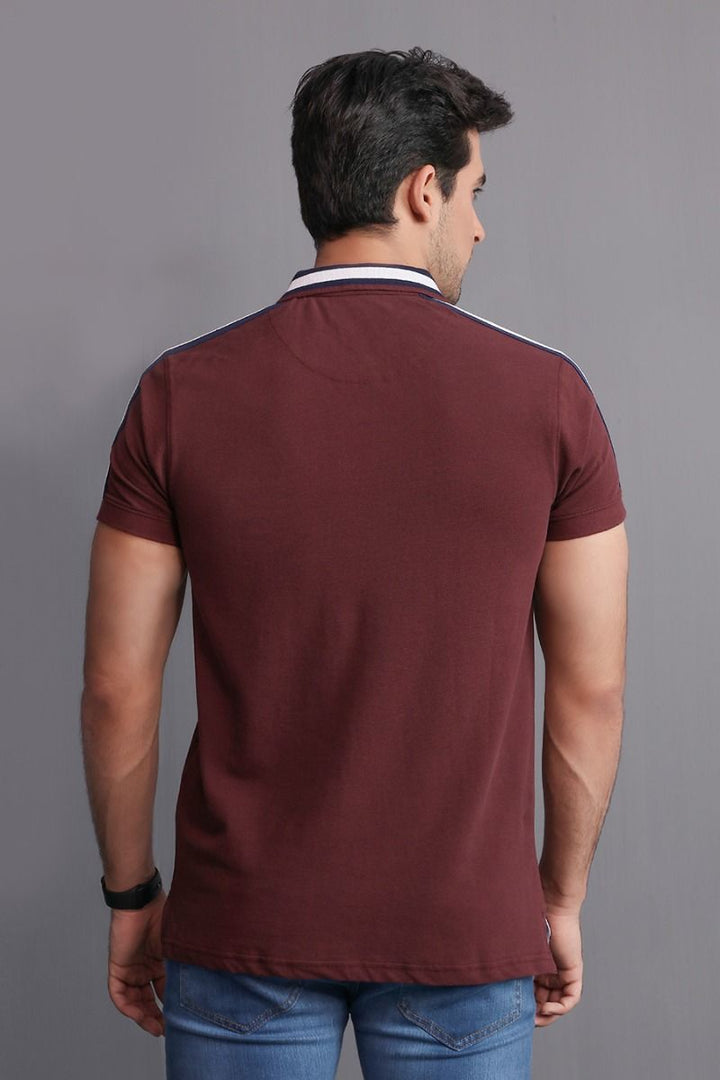 WINE STRIPED POLO Equator