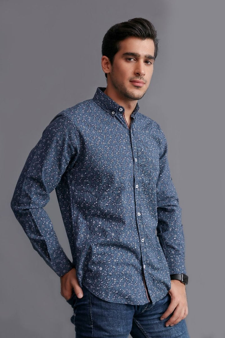 BLUE PRINTED SHIRT Equator