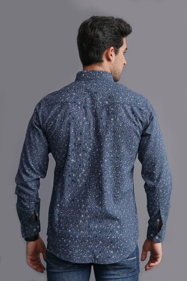 BLUE PRINTED SHIRT Equator