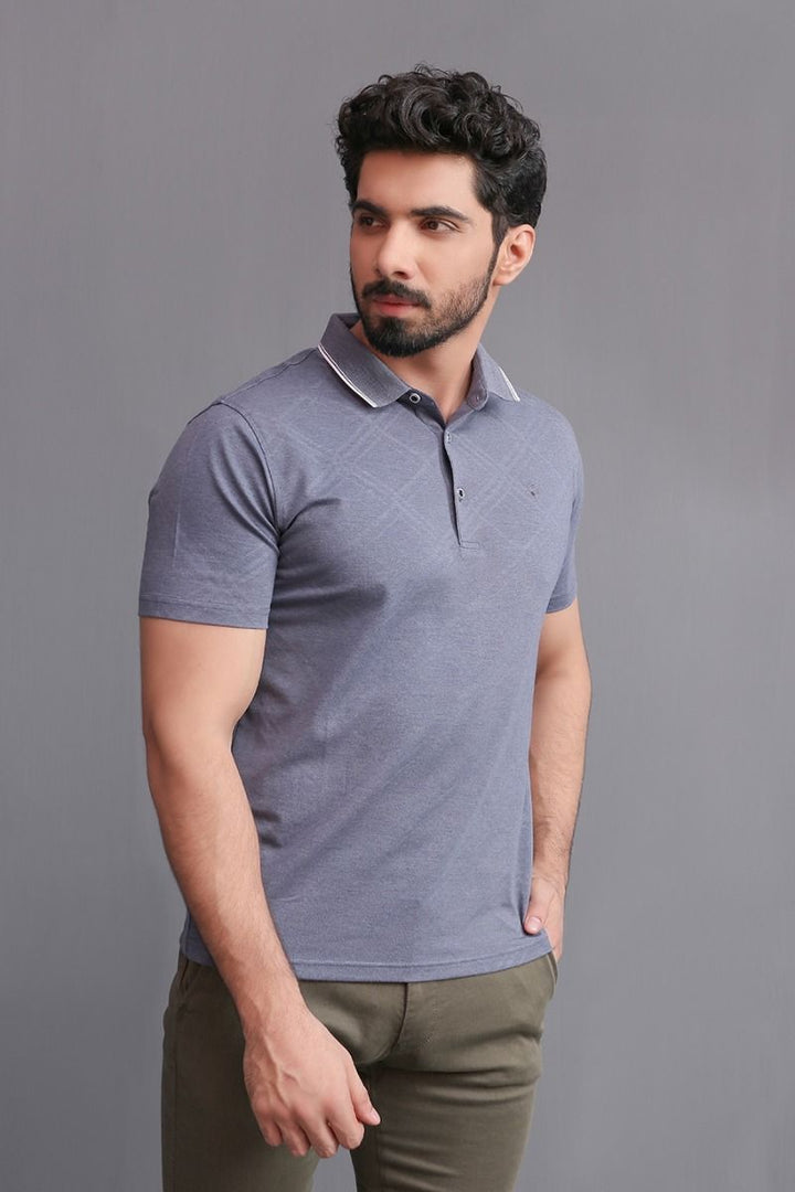 GREY PATTERNED POLO Equator