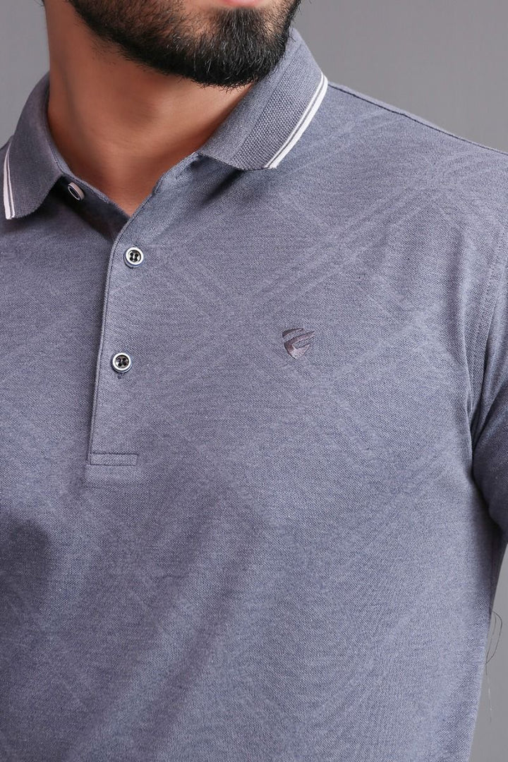 GREY PATTERNED POLO Equator