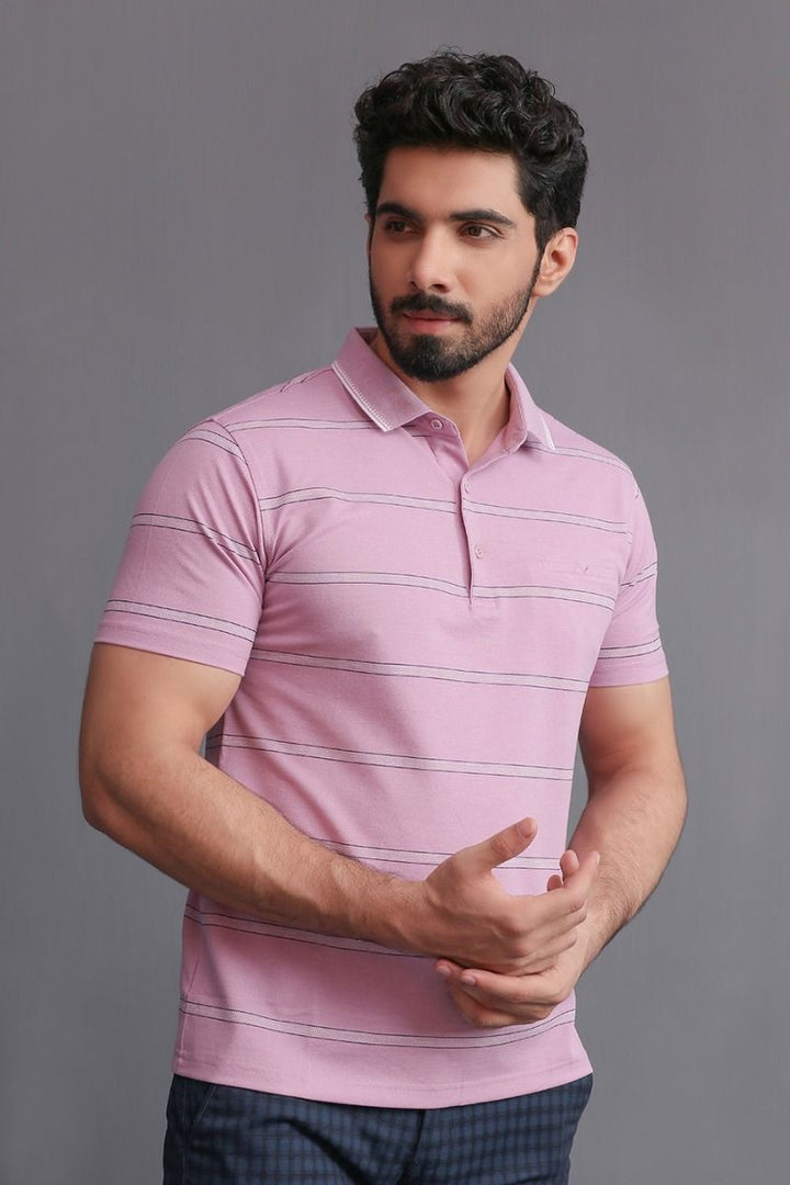 PINK BARSTRIPE POLO Equator