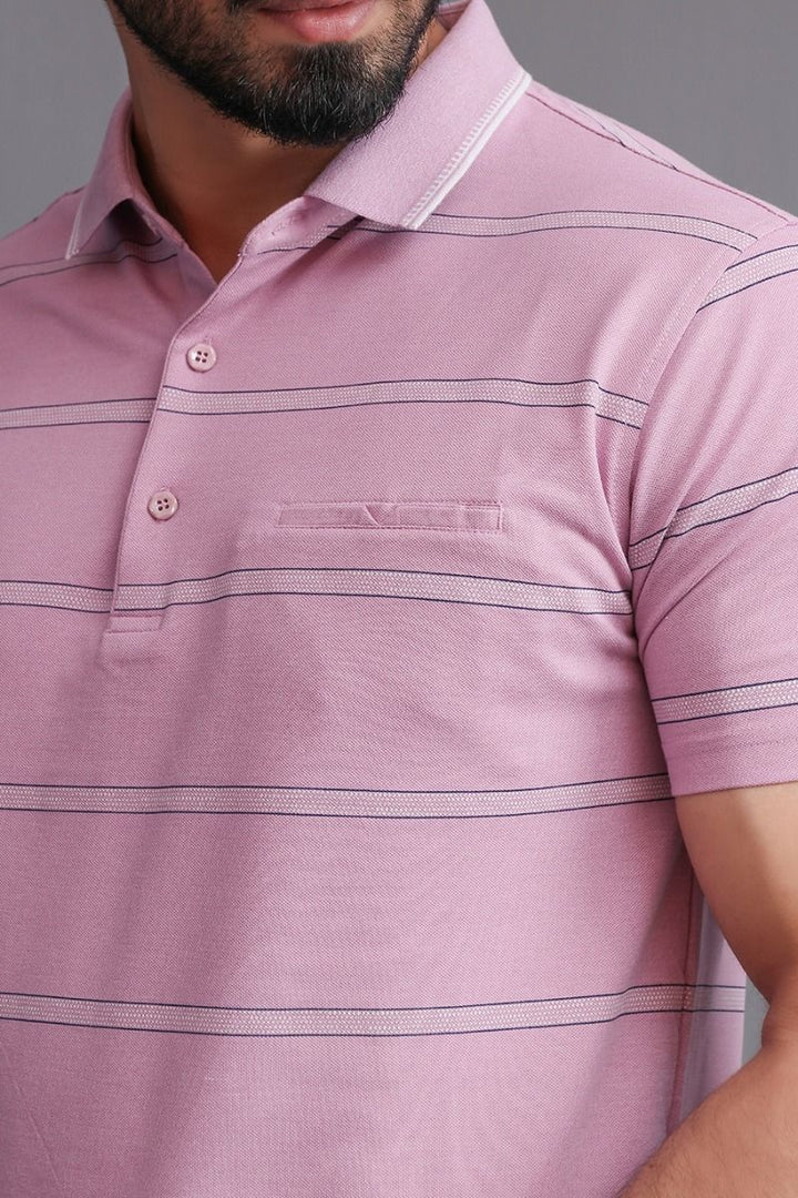 PINK BARSTRIPE POLO Equator