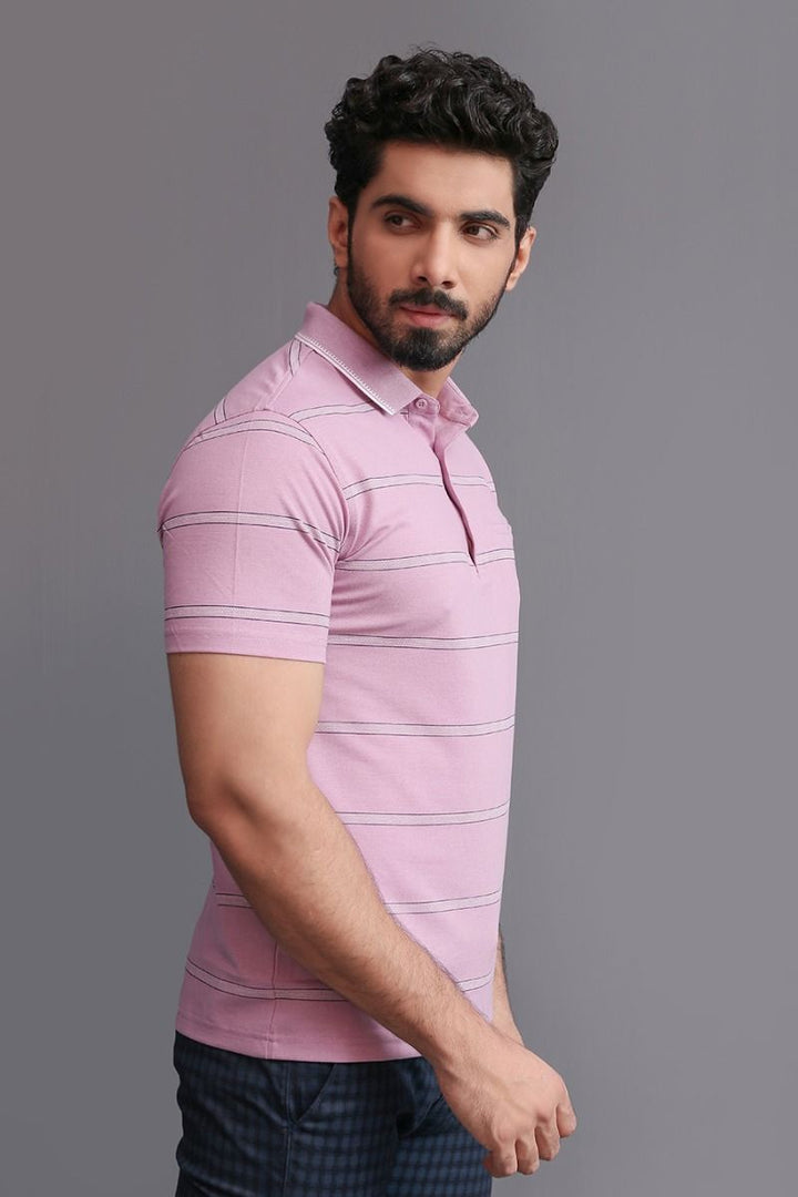 PINK BARSTRIPE POLO Equator