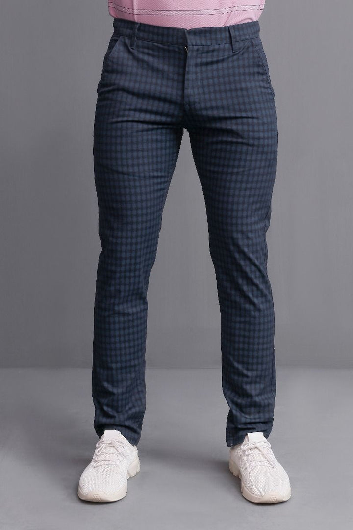 NAVY GINGHAM PANTS Equator